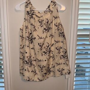 Ulla Johnson Cream and Black Floral Blouse